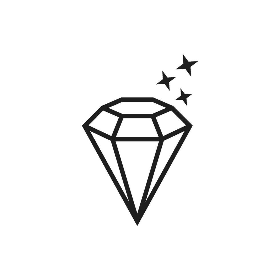 diamant icoon voor web en grafisch ontwerp vector