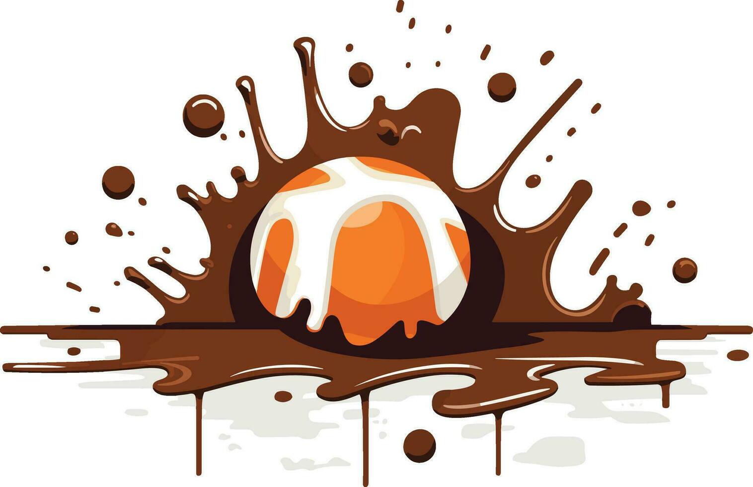 chocola spatten illustratie vector