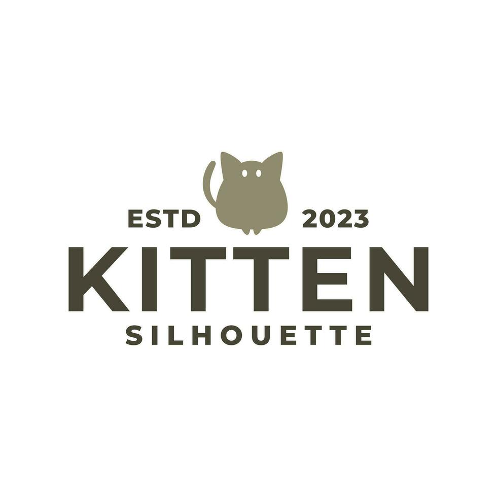 kat silhouet illustratie voor logo. kat logo voor ieder bedrijf verwant naar huisdieren of katten. vector