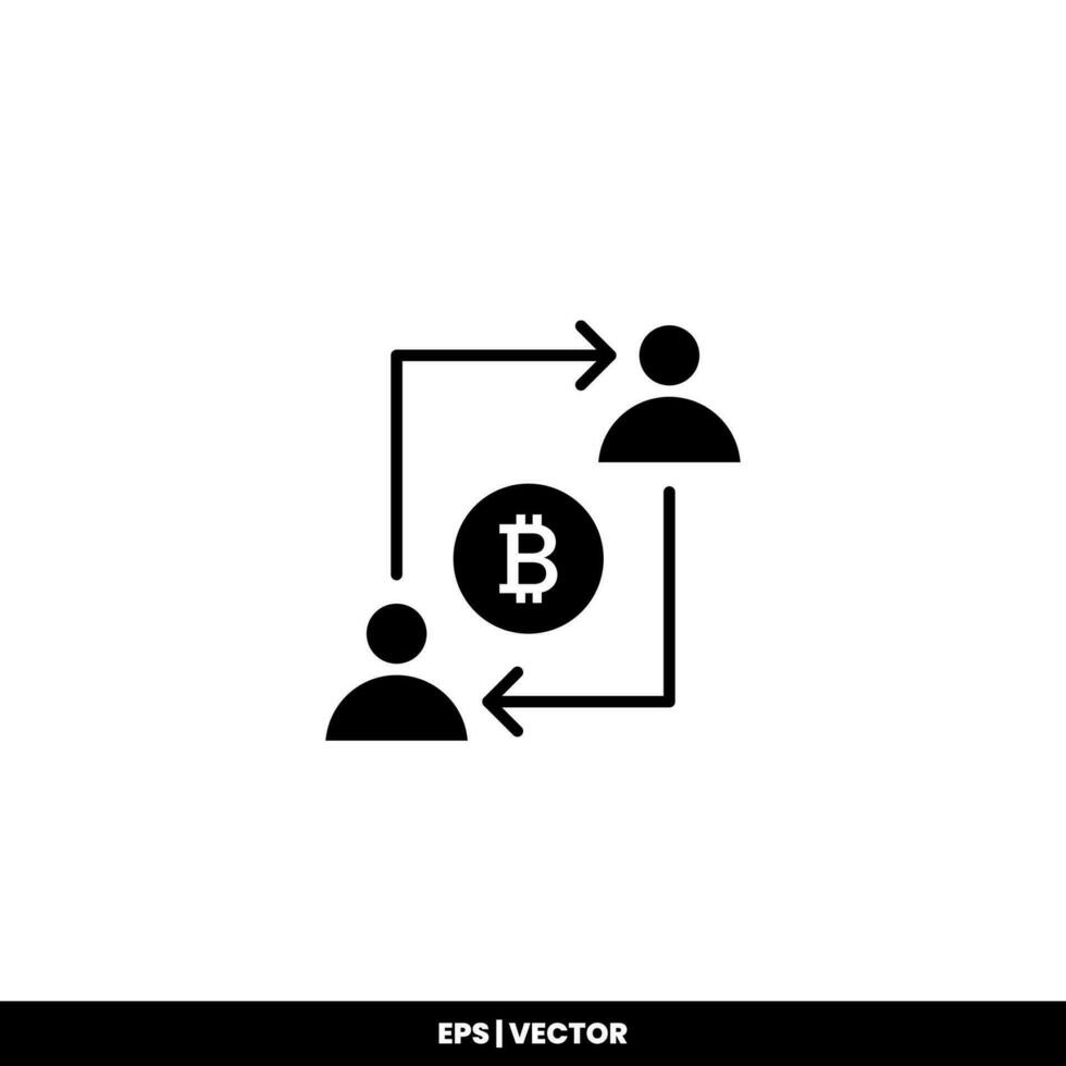 bitcoin icoon betaling symbool teken. cryptogeld logo's. gemakkelijk vector. vector