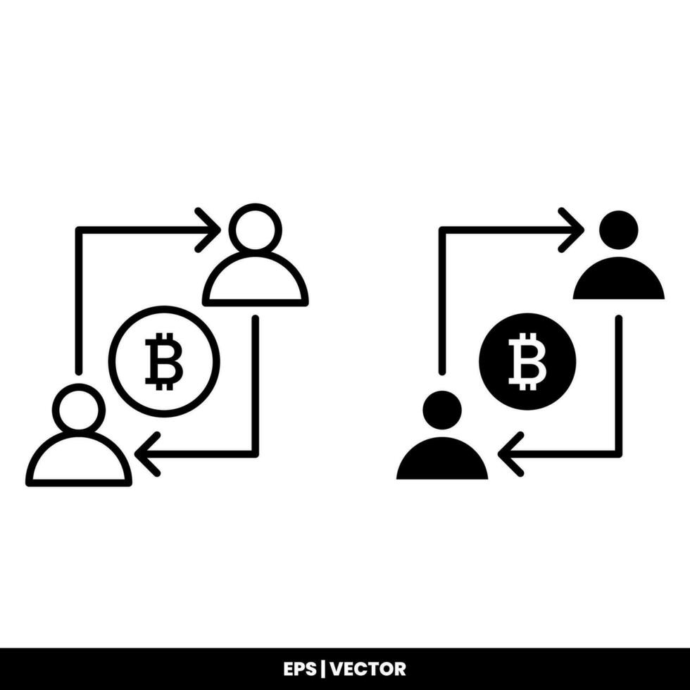 bitcoin icoon betaling symbool teken. cryptogeld logo's. gemakkelijk vector. vector