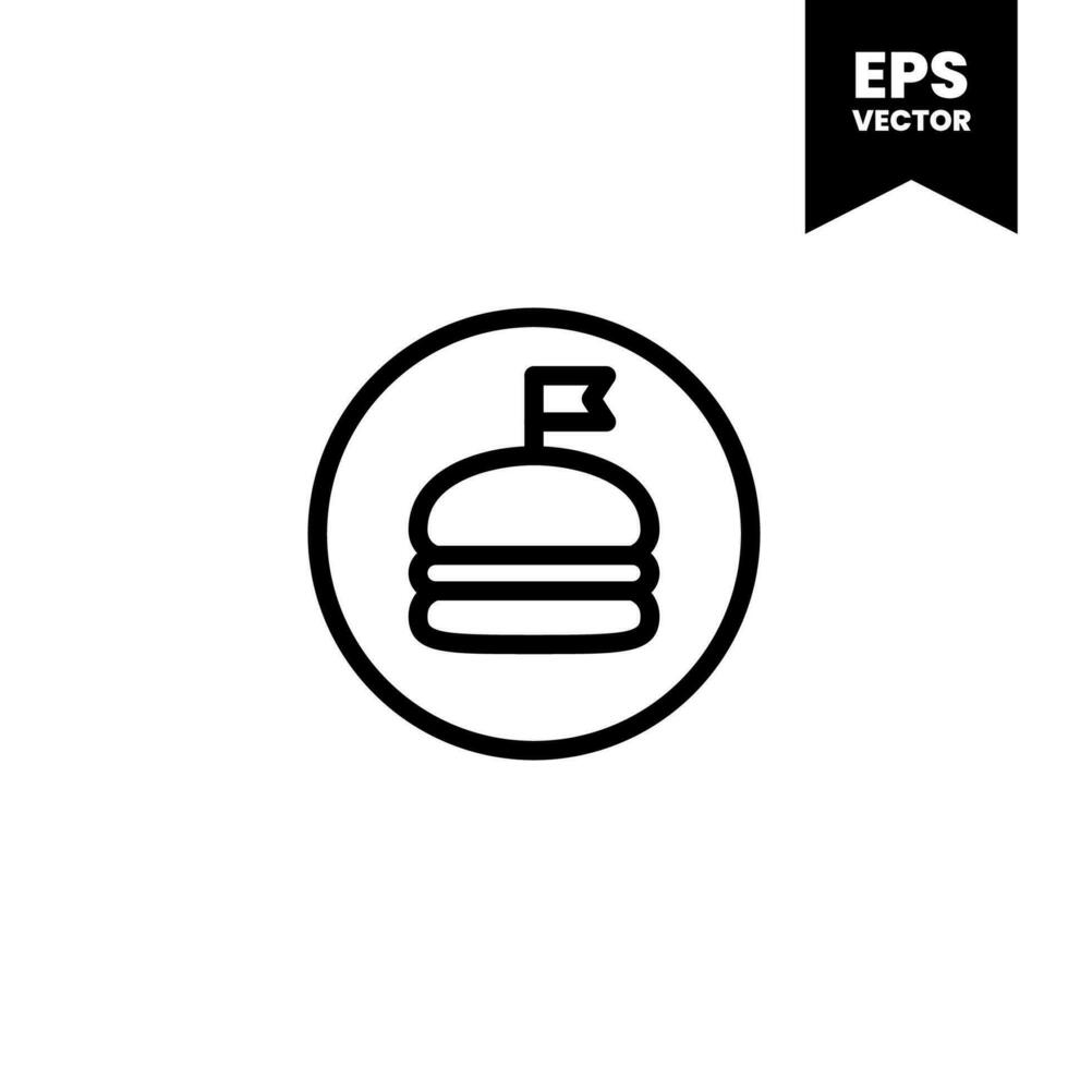 hamburger pictogram vector illustratie logo sjabloon