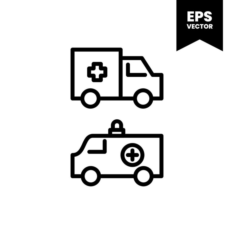 ambulance pictogram op witte achtergrond. vector