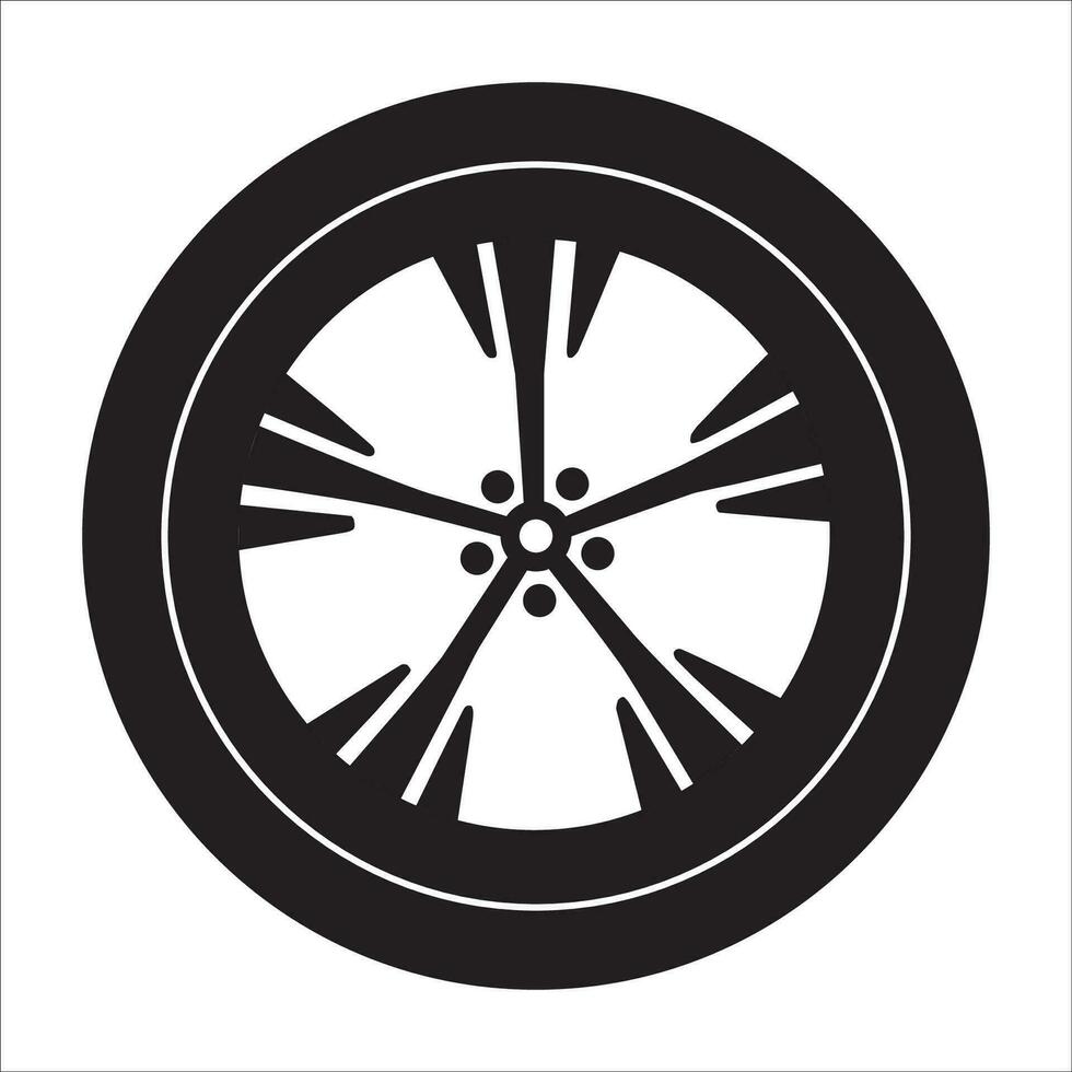 wiel icoon logo vector ontwerp