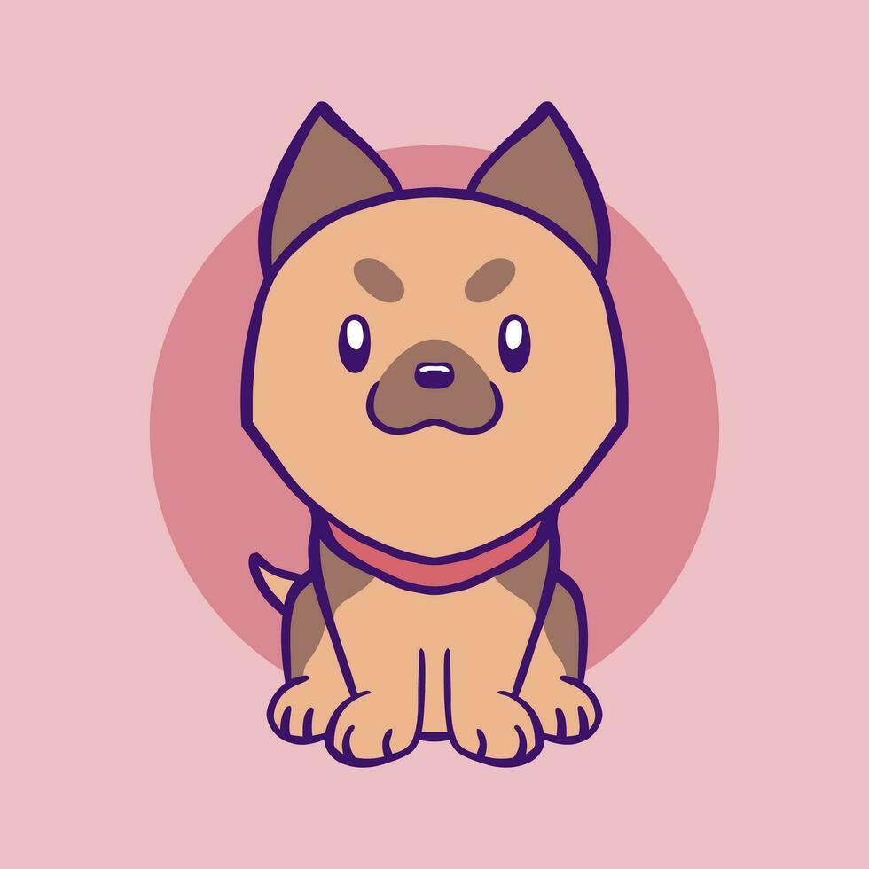 schattig hond voor gekleurde achtergrond geïsoleerd logo vector