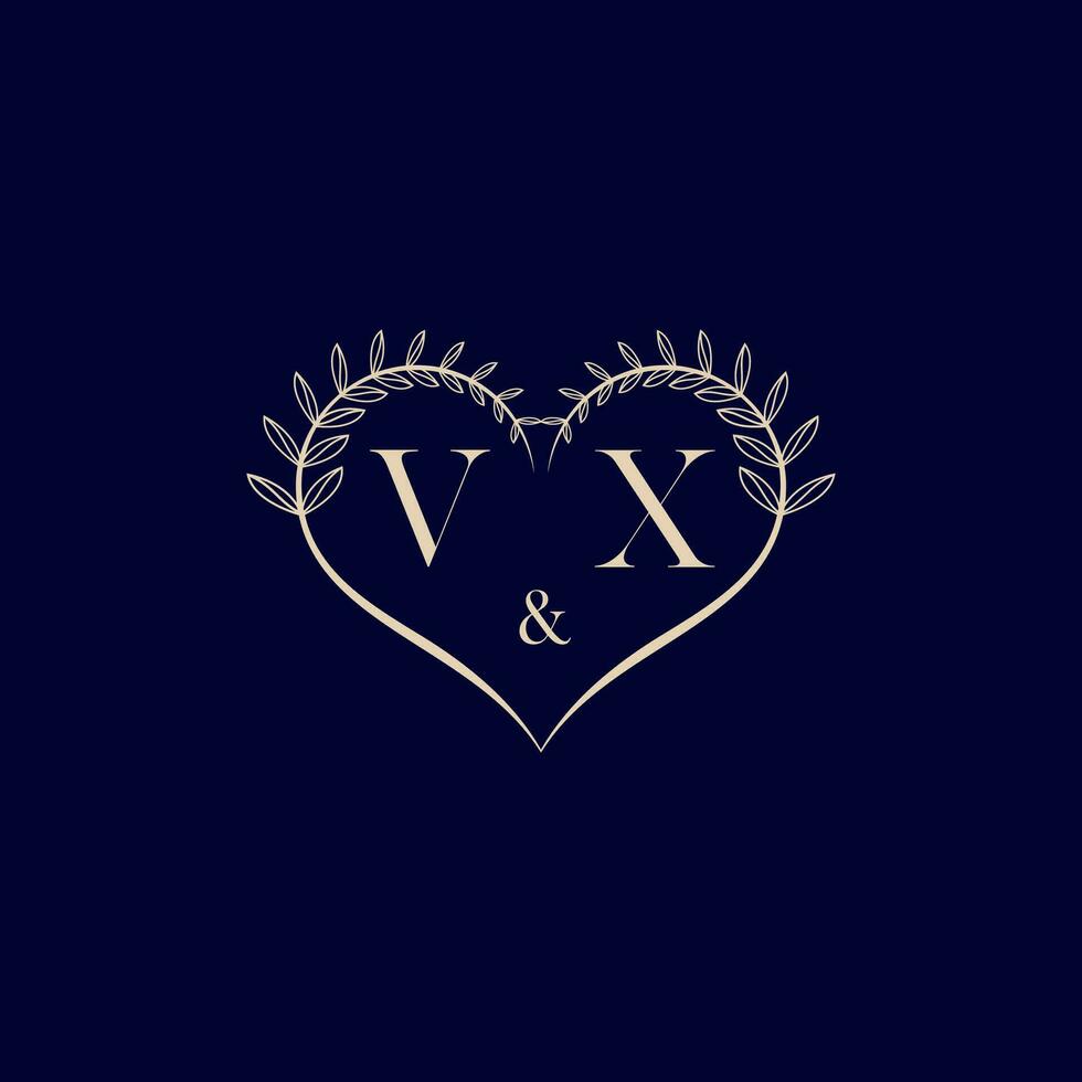 vx bloemen liefde vorm bruiloft eerste logo vector
