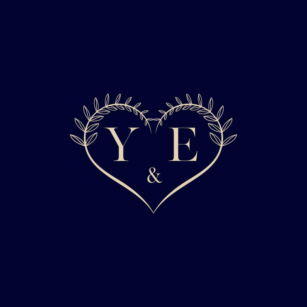 gij bloemen liefde vorm bruiloft eerste logo vector