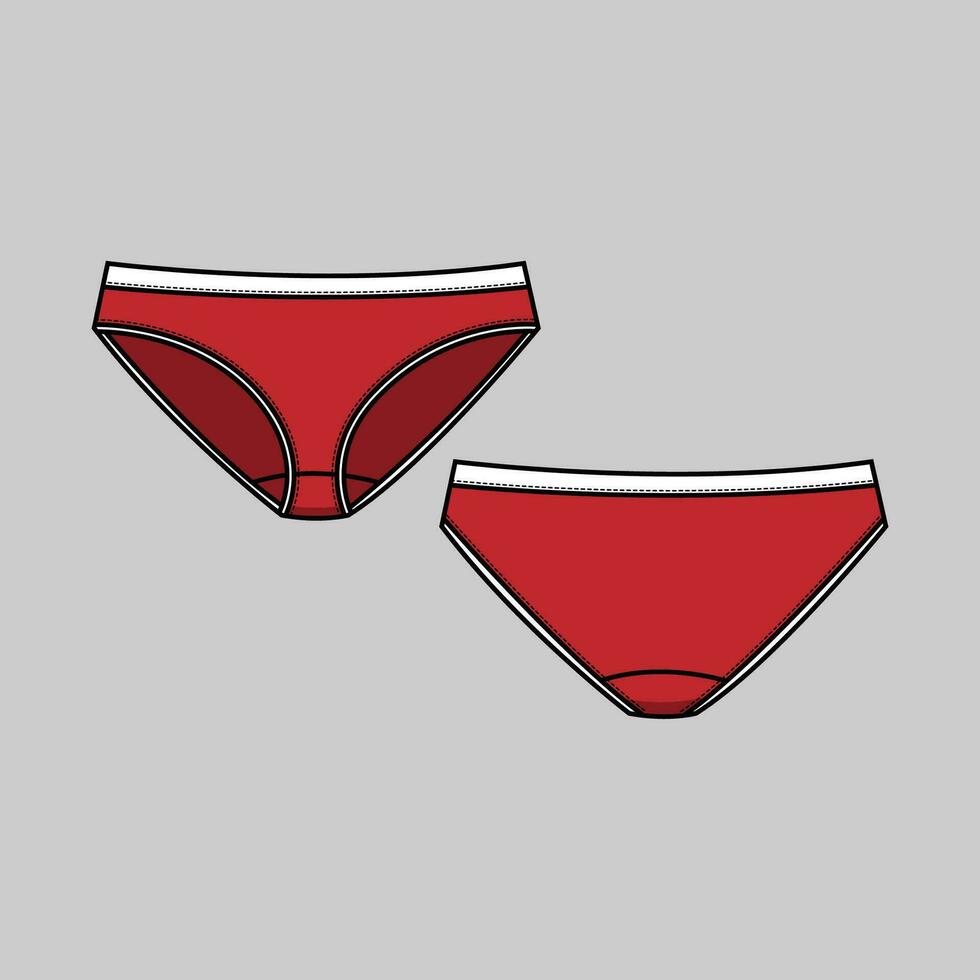 de illustratie van rood ondergoed vector