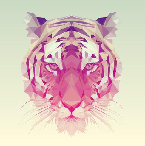 Veelhoekig Tiger grafisch ontwerp. vector