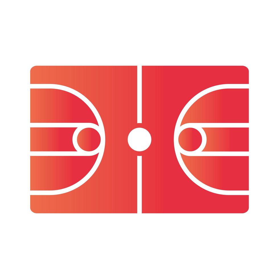 basketbal spel hof vloer recreatie sport gradiënt stijlicoon vector