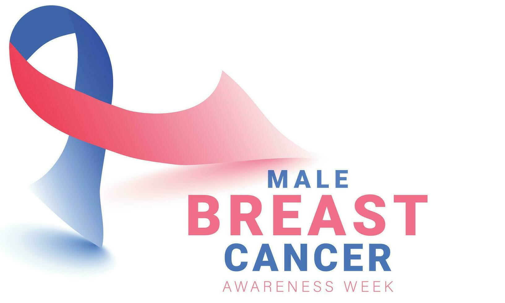 mannetje borst kanker bewustzijn week. achtergrond, banier, kaart, poster, sjabloon. vector illustratie.
