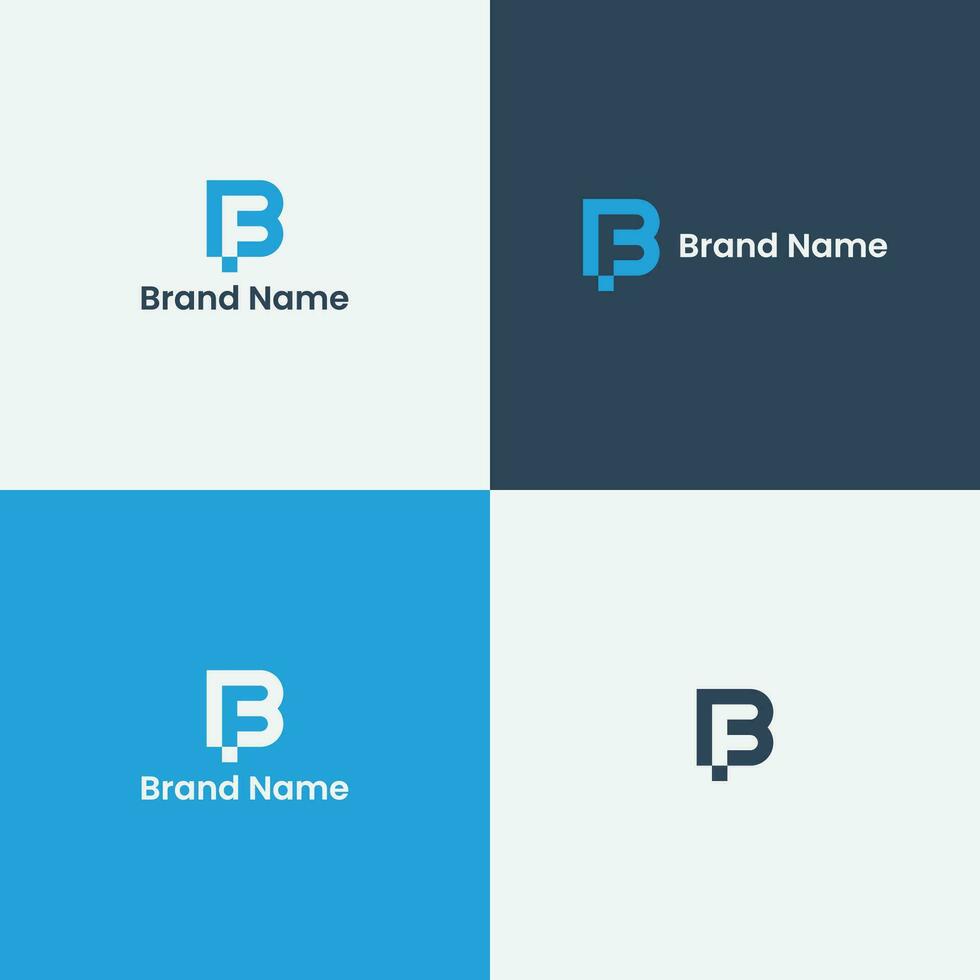 bf eerste gemakkelijk brief logo ontwerp vector sjabloon.