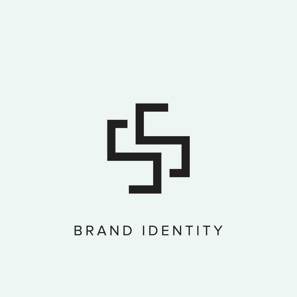 monogram brief ss logo ontwerp , creatief en minimalistische logo. vector