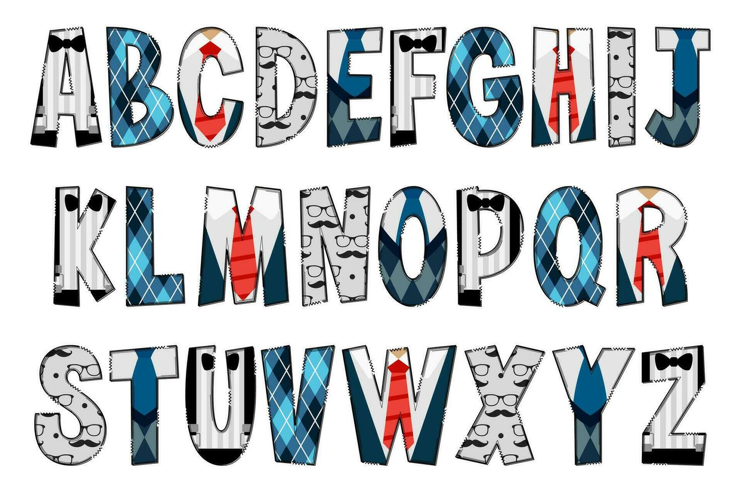 handgemaakt vader dag brieven. kleur creatief kunst typografisch ontwerp vector