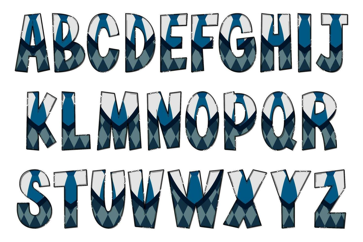 handgemaakt truien brieven. kleur creatief kunst typografisch ontwerp vector