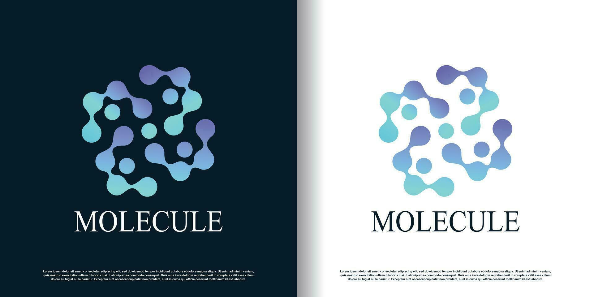 molecuul logo ontwerp vector met modern creatief uniek stijl premie vector