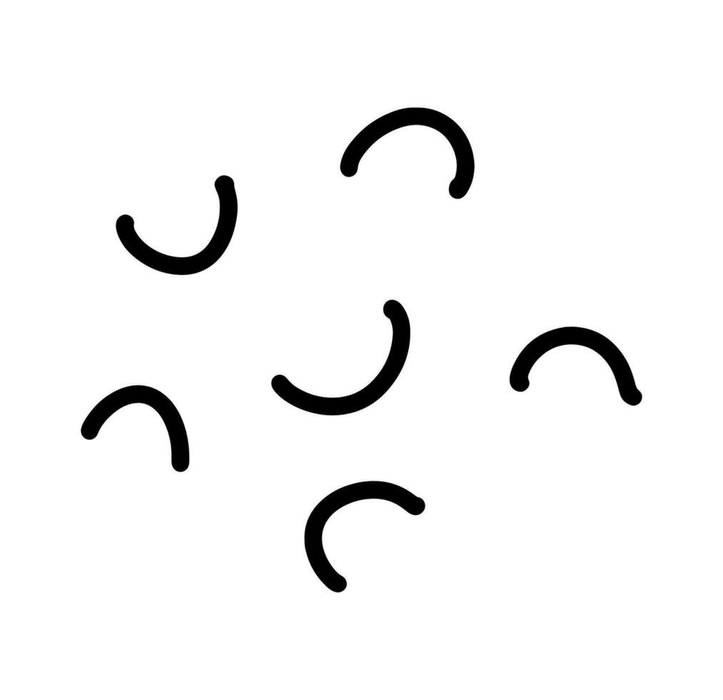 vector abstract hand- getrokken structuur schattig cartoonachtig uitdrukking teken tekening lijn beroerte patroon. naar vullen een leegte in een tekening. beweging kromme directioneel emoticon Effecten ontwerp elementen