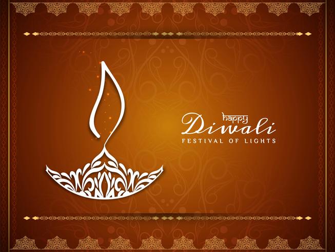 Abstract Gelukkig Diwali mooi ontwerp als achtergrond vector