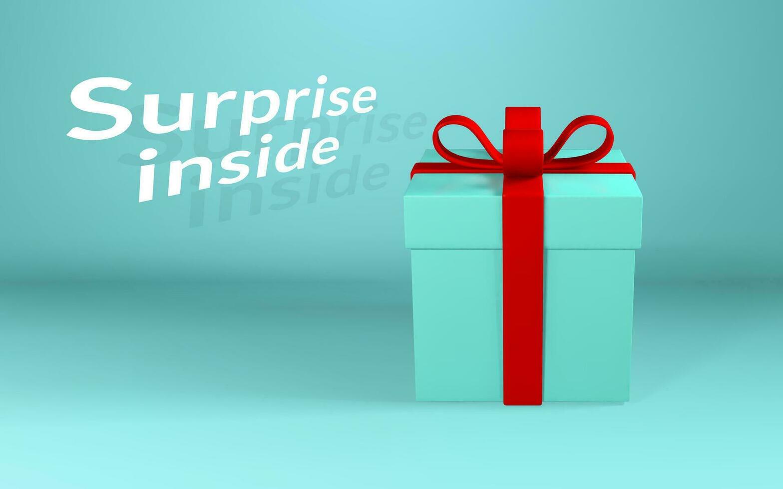 3d geven realistisch Open geschenk doos met verrassing binnen. blauw papier doos met schaduw geïsoleerd Aan wit achtergrond. vector illustratie