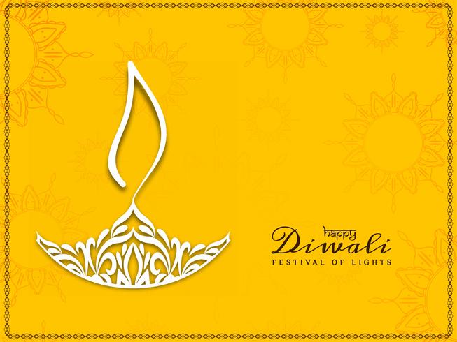 Abstracte moderne Gelukkige Diwali-decoratieve achtergrond vector