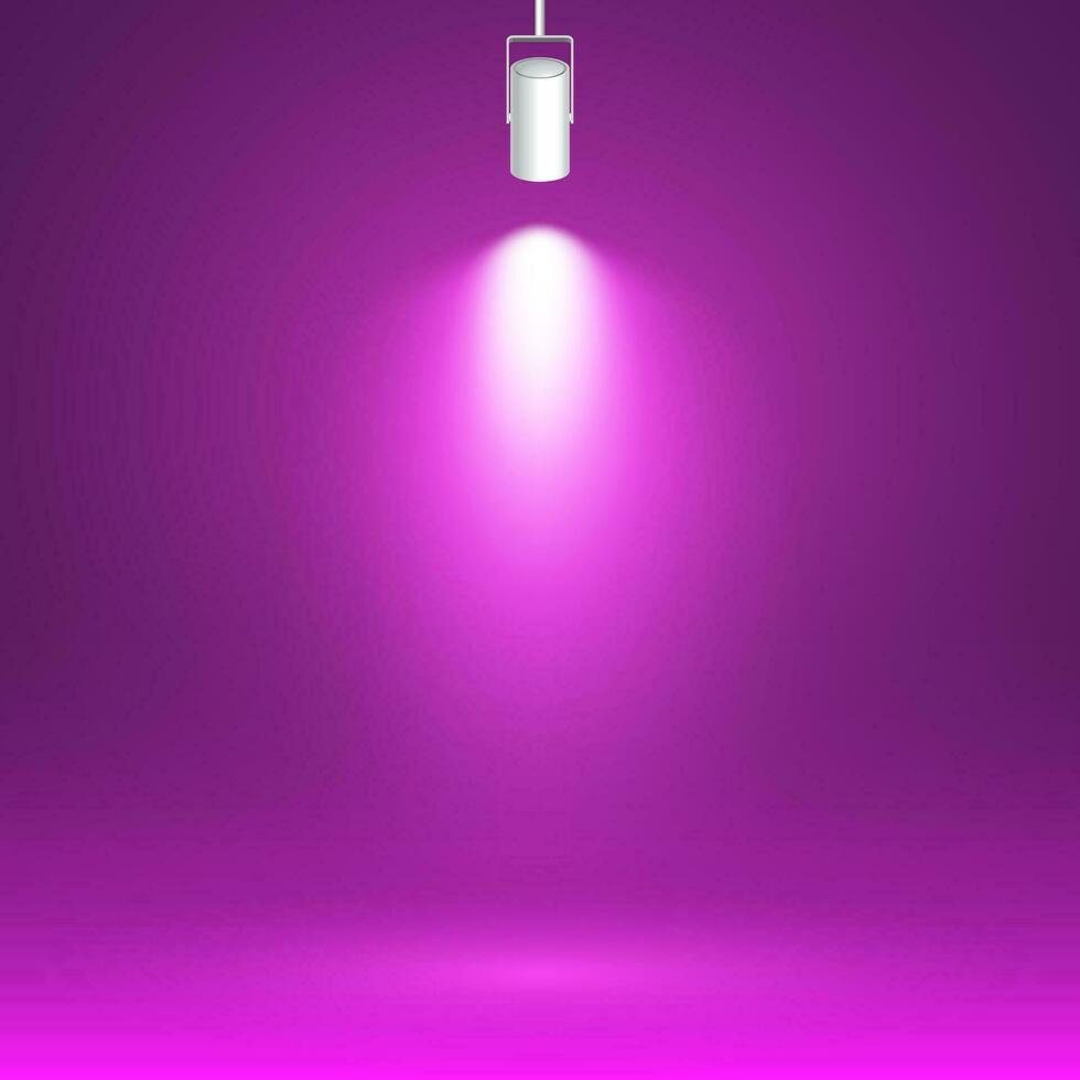 spotlight Aan roze bakgrond. licht effect. helder licht straal. vector illustratie