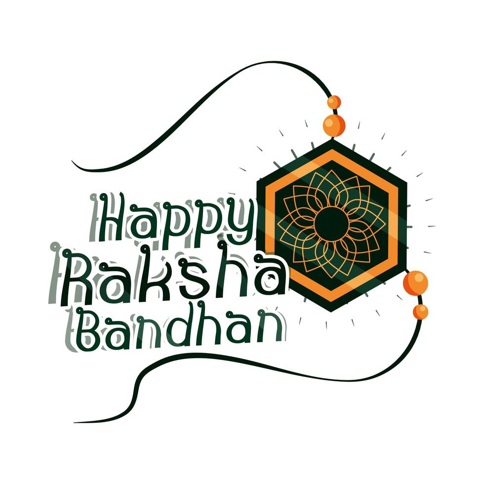 raksha bandhan traditionele Indiase armband symbool van liefde tussen broers en zussen vector