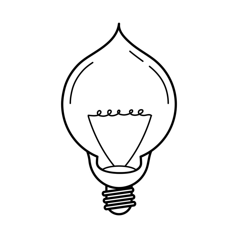 elektrische gloeilamp eco idee metafoor geïsoleerd pictogram lijnstijl vector