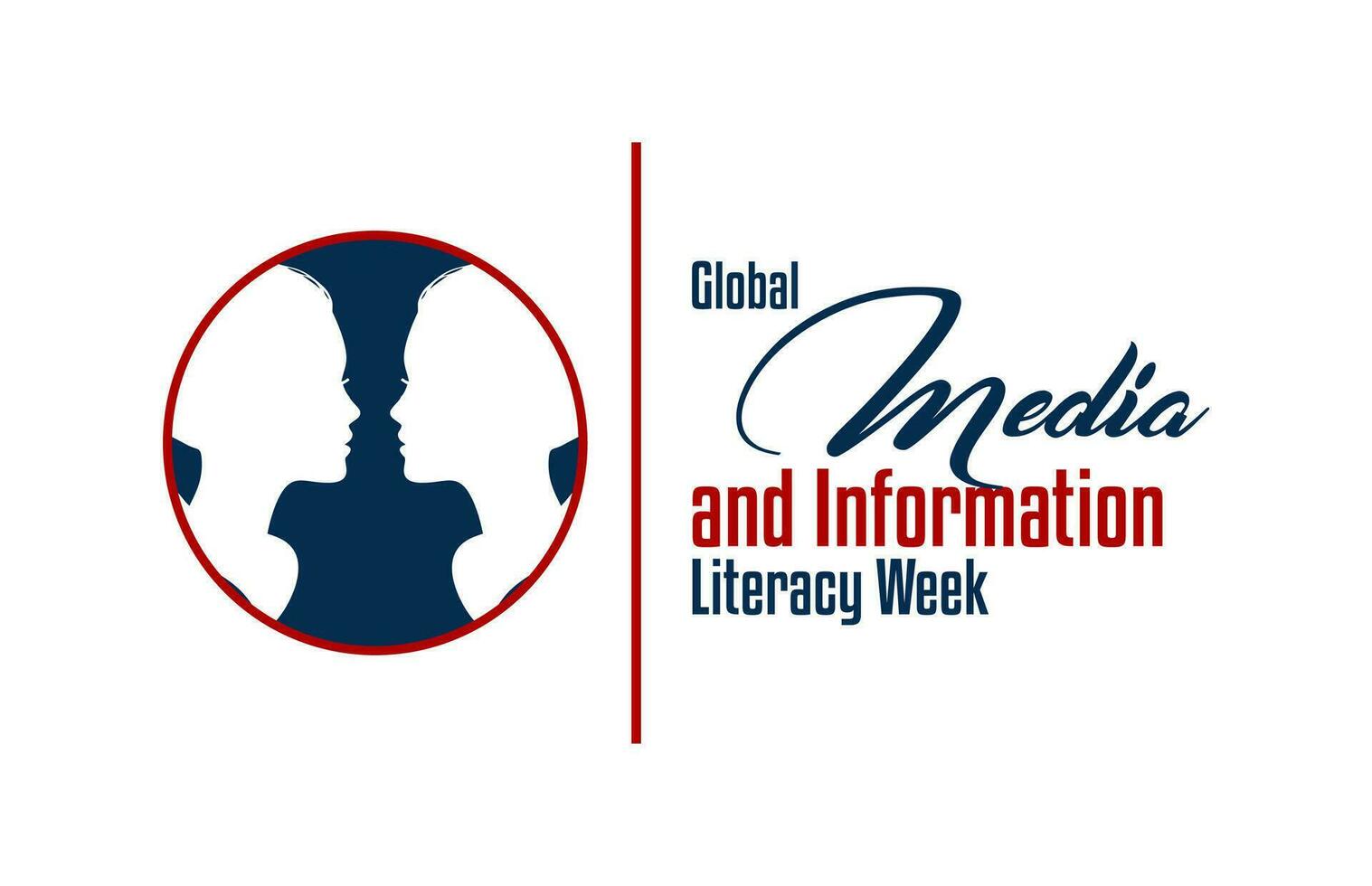 globaal media en informatie geletterdheid week vector