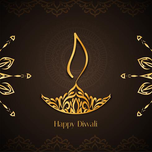 Abstracte religieuze Happy Diwali stijlvolle achtergrond vector