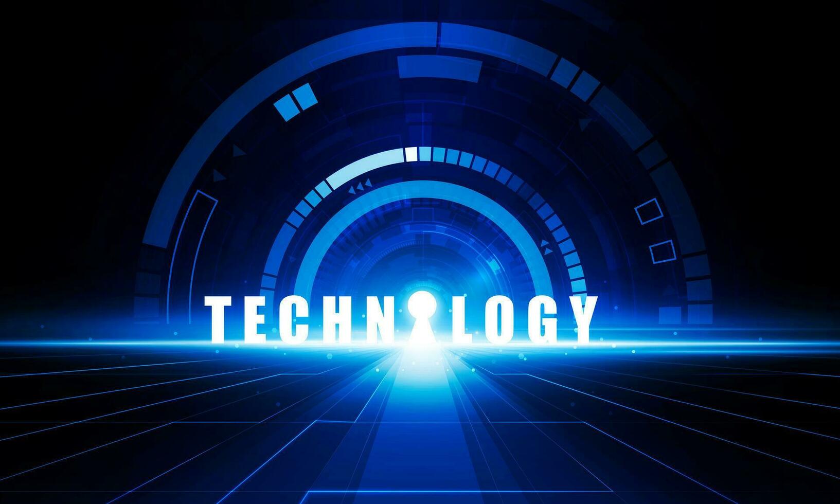 abstract deur Open licht van technologie achtergrond hi-tech communicatie concept innovatie achtergrond vector ontwerp.