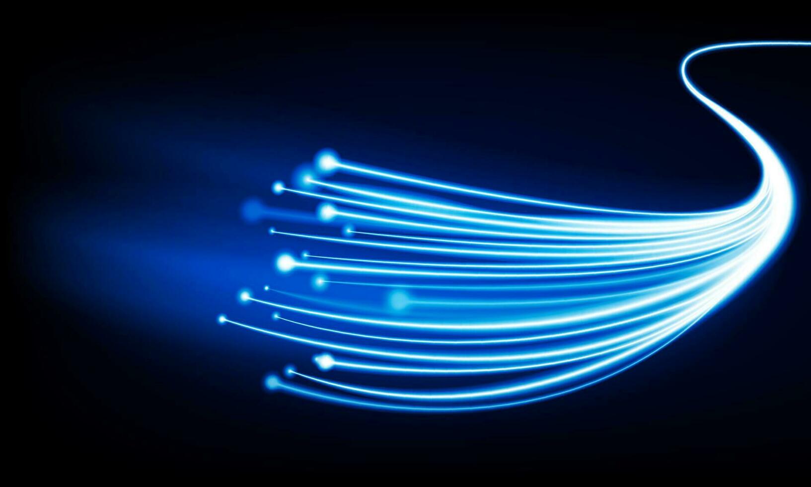 abstract snelheid lijn achtergrond met dynamisch licht vezel kabel technologie netwerk en elektrisch auto concept innovatie achtergrond, vector ontwerp