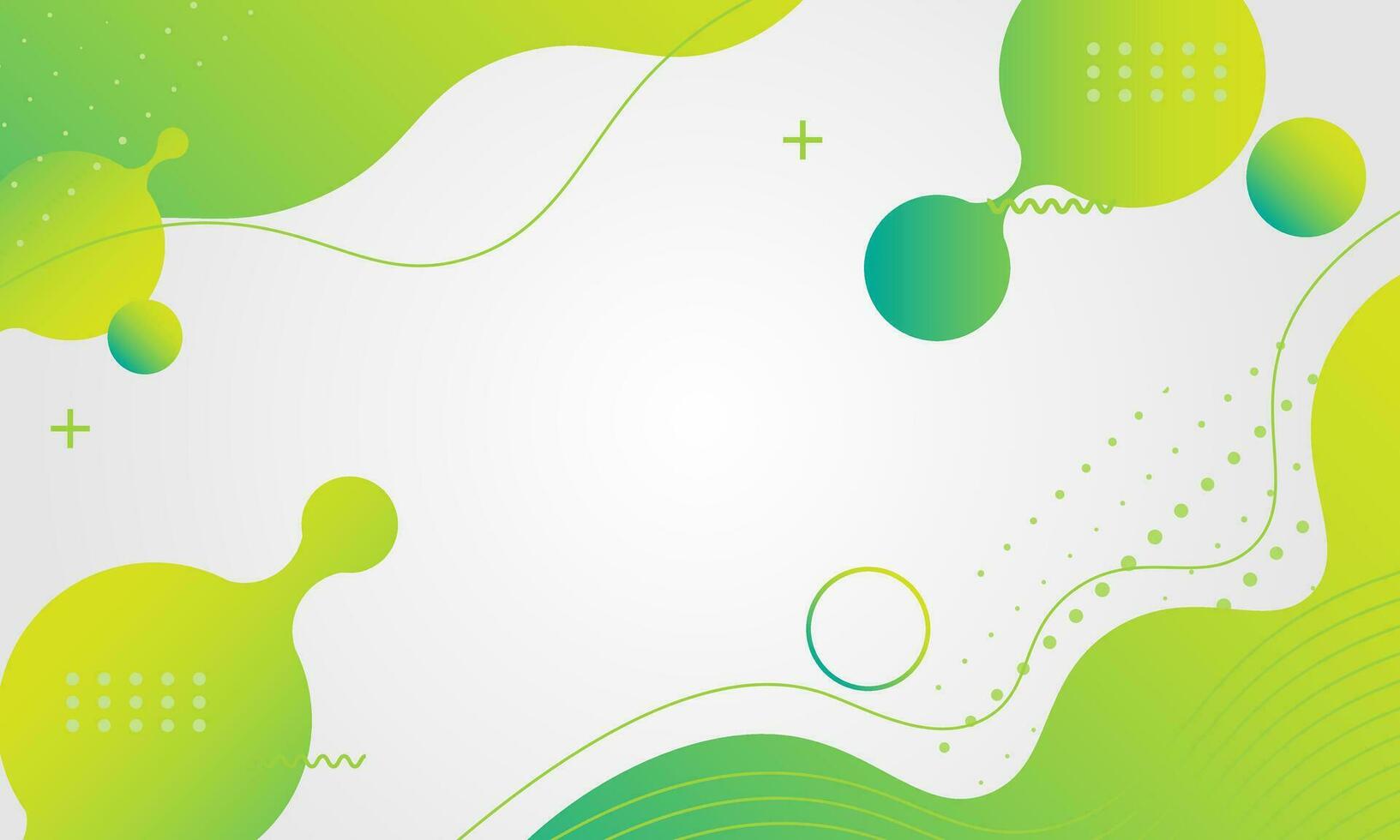 abstract groen kleurrijk sjabloon banier met helling kleur en klein polka punt technologie achtergrond ontwerp met vloeistof vorm vector ontwerp