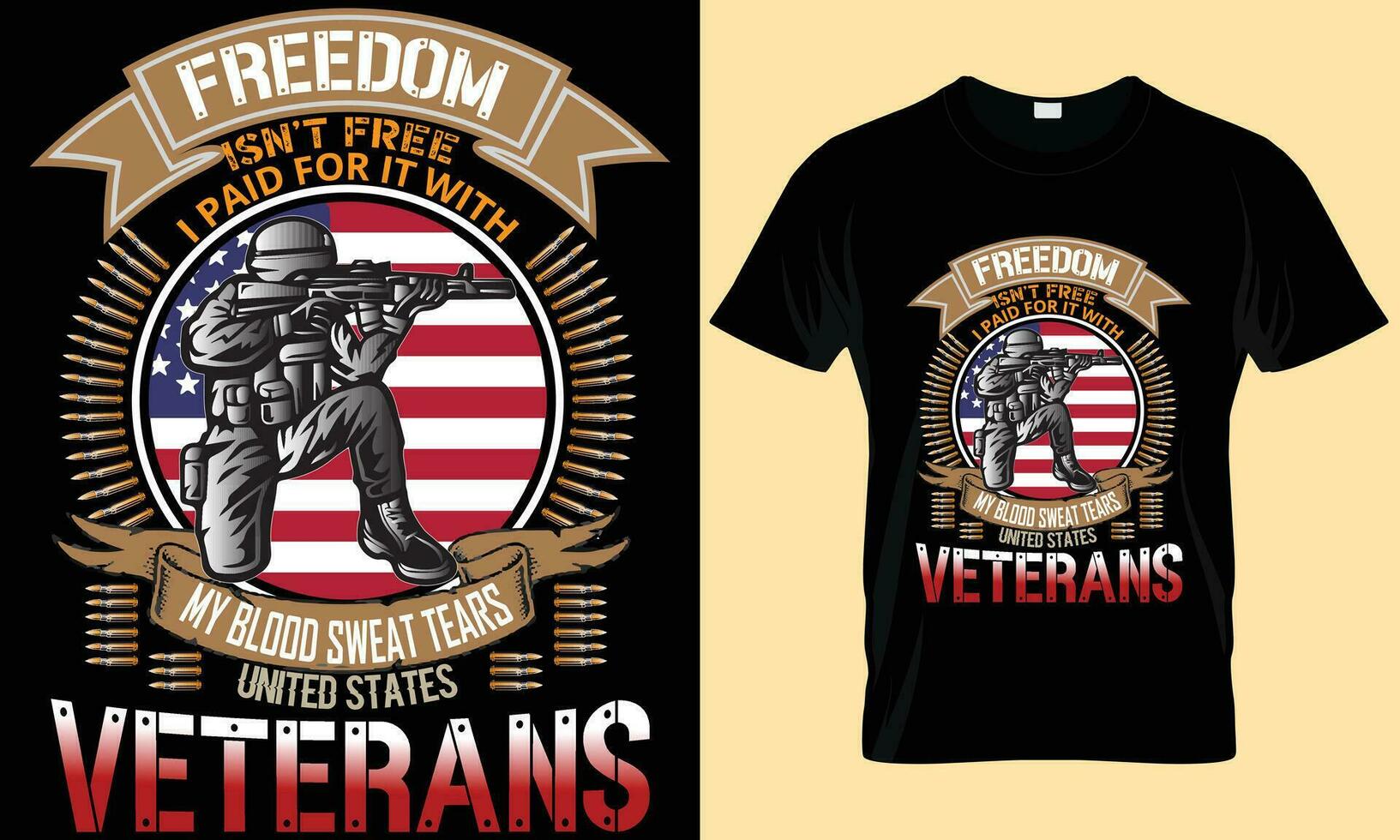 veteraan t overhemd ontwerp, veteraan typografie premie vector t overhemd ontwerp sjabloon, vrijheid vechter, Amerikaans veteraan, soldaten, leger t shirt.