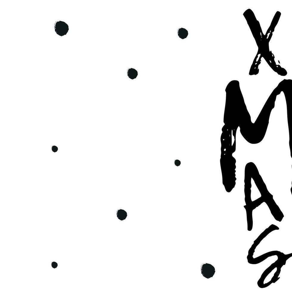 hand- geschreven Kerstmis kaart in minimalistisch stijl. kallygrafie belettering ansichtkaart voor nieuw jaar en Kerstmis vector