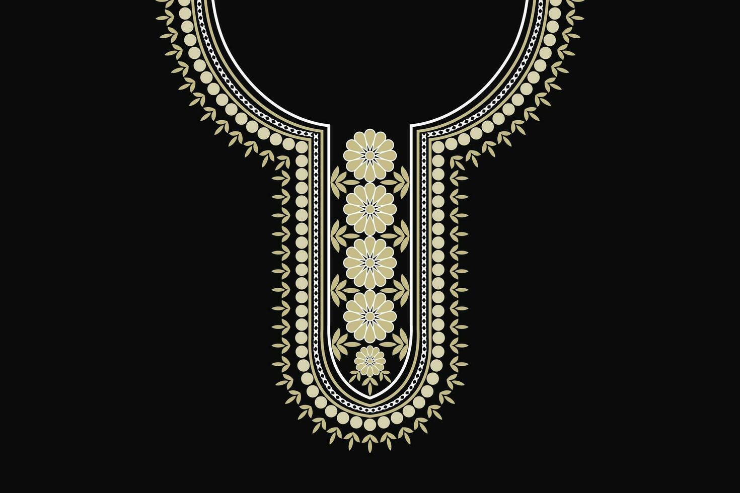 etnisch halsband kant patroon traditioneel Aan zwart achtergrond. ketting borduurwerk abstract vector illustratie. ontwerpen voor mode, mode Heren, mode Dames, kaftan, halsband patroon, ketting patroon