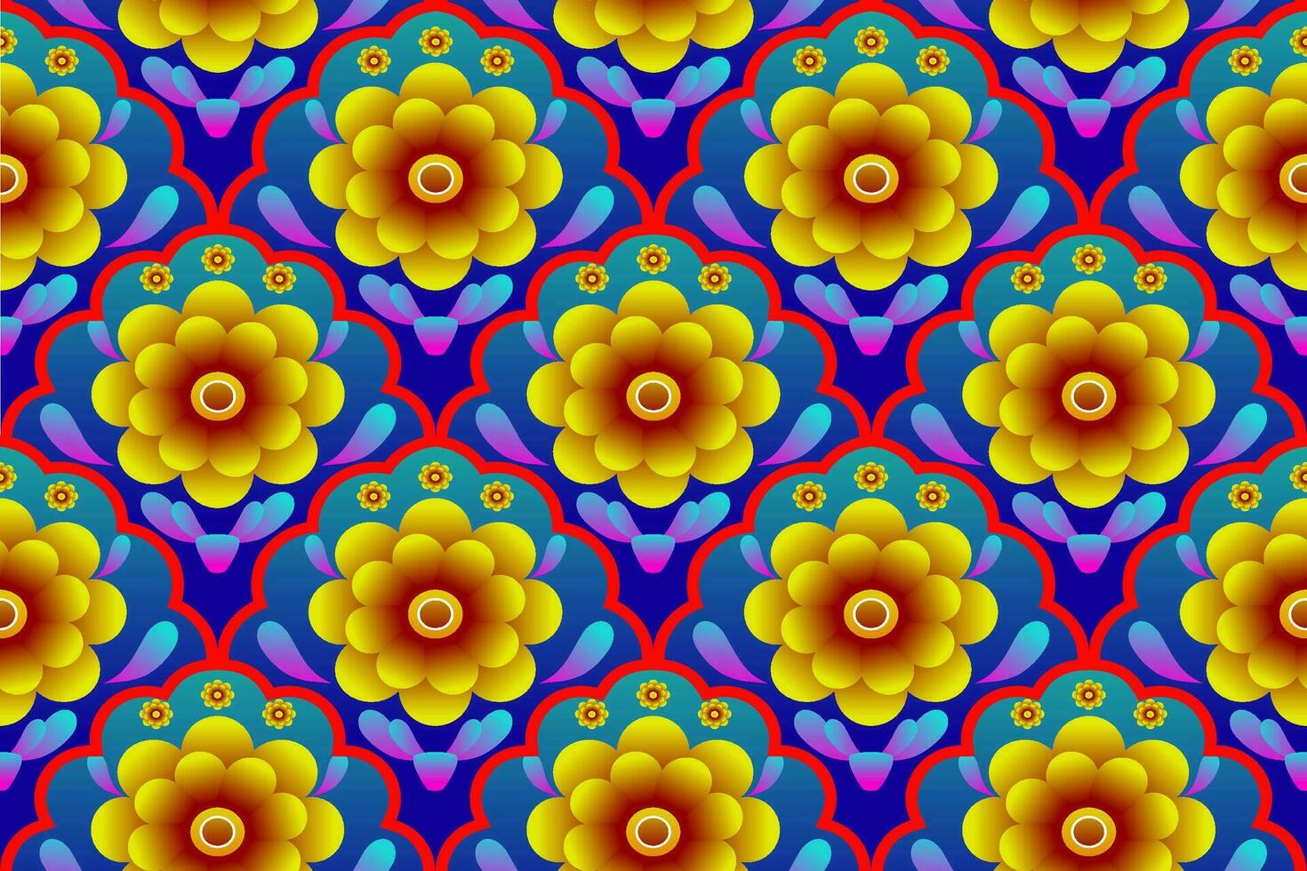bloemen patroon achtergrond, keramisch tegel patroon, vector patroon, schattig illustratie, tegel ontwerp, wrap, abstract