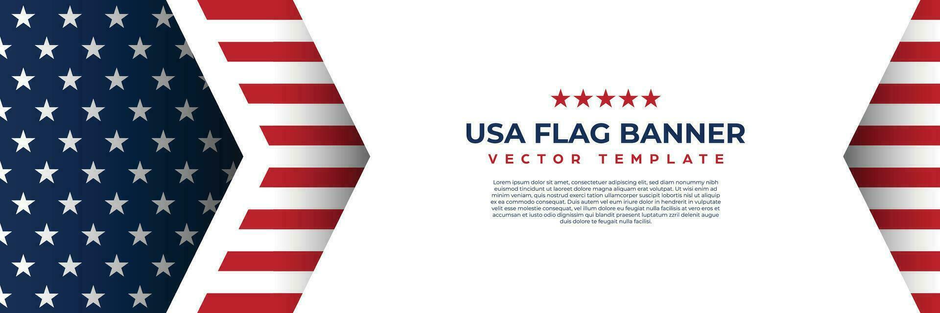 Amerika banier ontwerp vector, Verenigde Staten van Amerika vlag achtergrond sjabloon voor vieren nationaal dag, 4e van juli, gedenkteken dag evenement vector