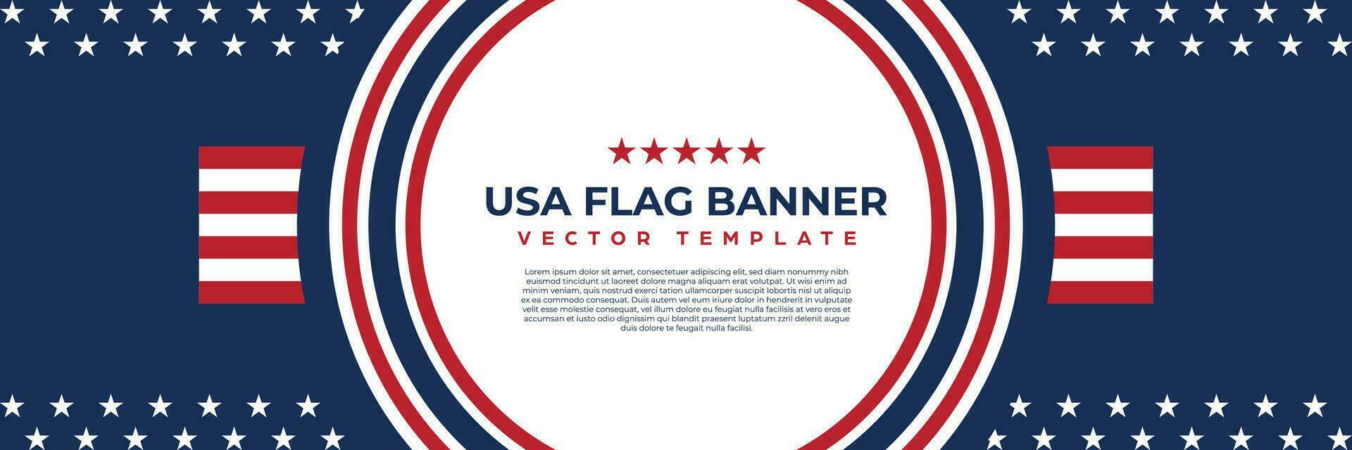 Amerika banier ontwerp vector, Verenigde Staten van Amerika vlag achtergrond sjabloon voor vieren nationaal dag, 4e van juli, gedenkteken dag evenement vector