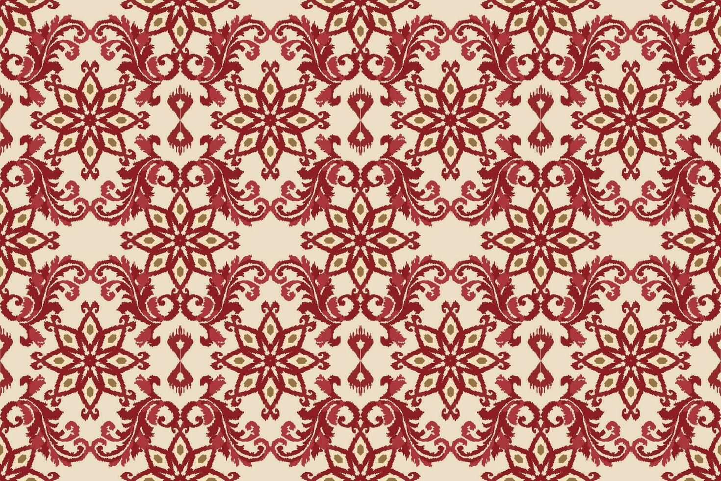 ikat romance etnisch Pauw tribal naadloos patroon voor behang, decoratie, stof en textiel, achtergrond, tapijt. vector