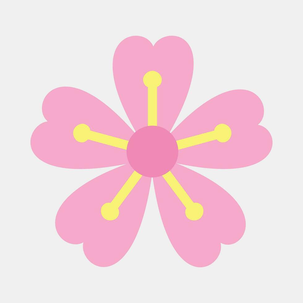 icoon sakura Pruim bloesem. Japan elementen. pictogrammen in vlak stijl. mooi zo voor afdrukken, affiches, logo, advertentie, infografieken, enz. vector