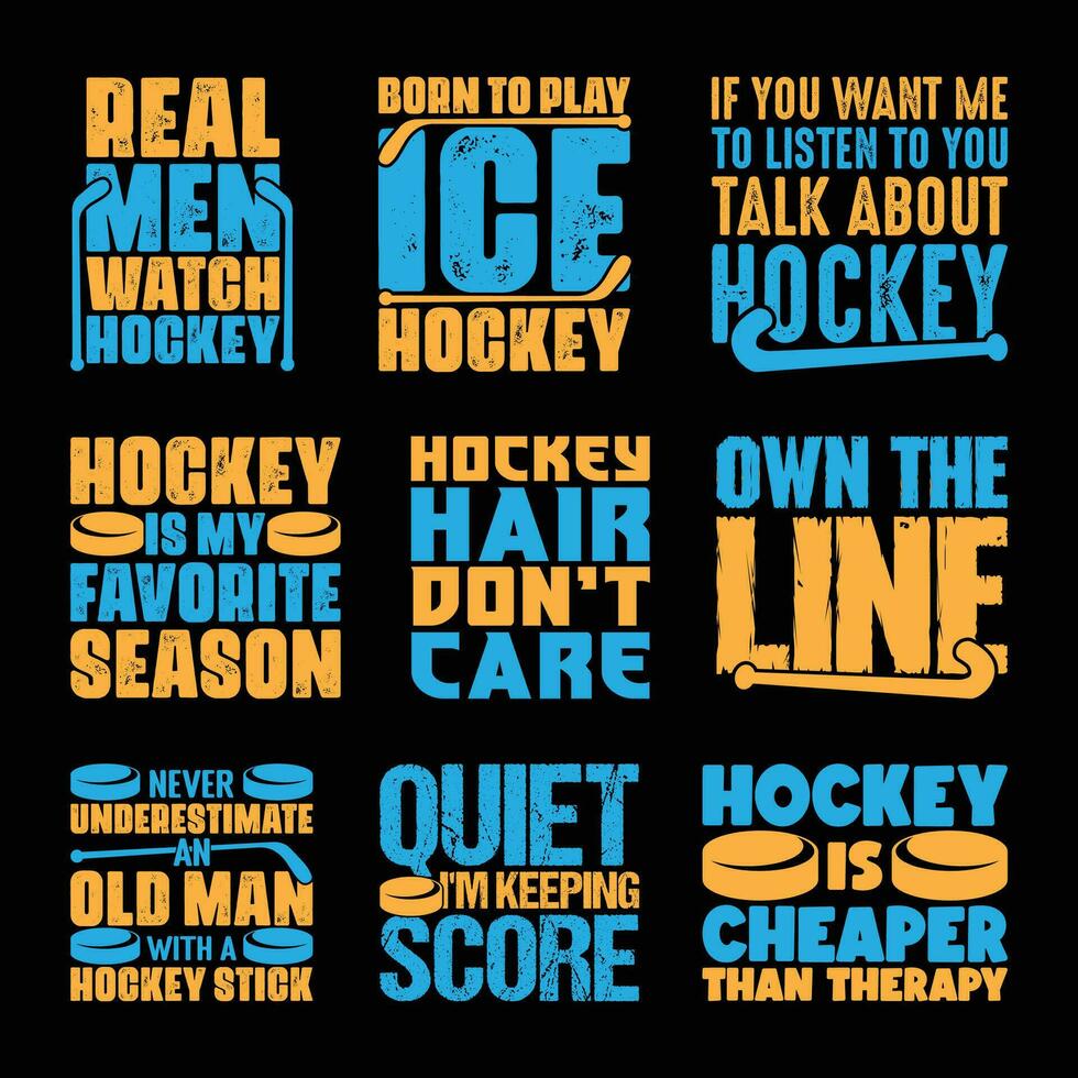 hockey t overhemd ontwerp bundel, vector hockey t overhemd ontwerp, hockey overhemd typografie t overhemd ontwerp verzameling