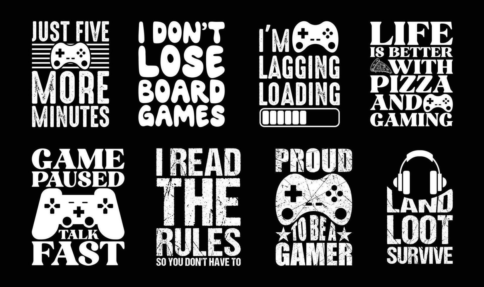 gaming t overhemd ontwerp bundel, vector gaming t overhemd ontwerp, gamer shirt, gaming wijnoogst t overhemd ontwerp verzameling