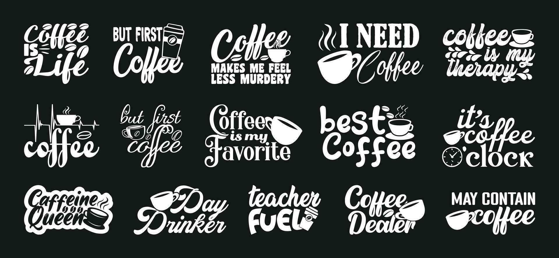 koffie t overhemd ontwerp bundel, vector koffie t overhemd ontwerp, koffie shirt, koffie typografie t overhemd ontwerp verzameling