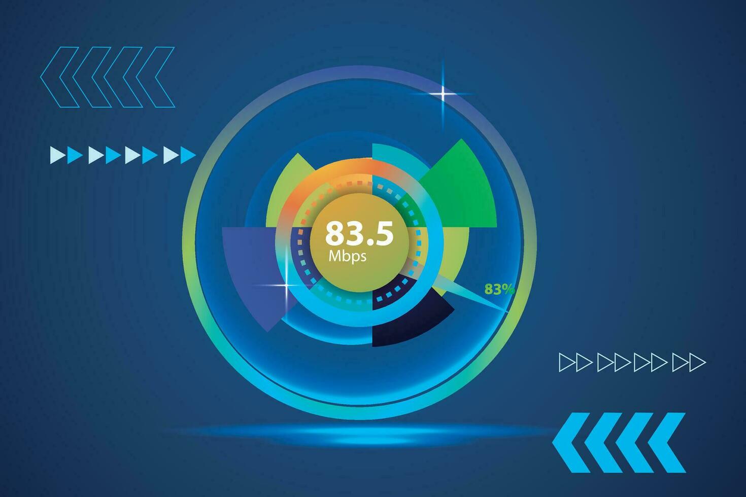 vector illustratie van internet snelheid test geschikt voor visualiseren technologie naar test internet snelheid