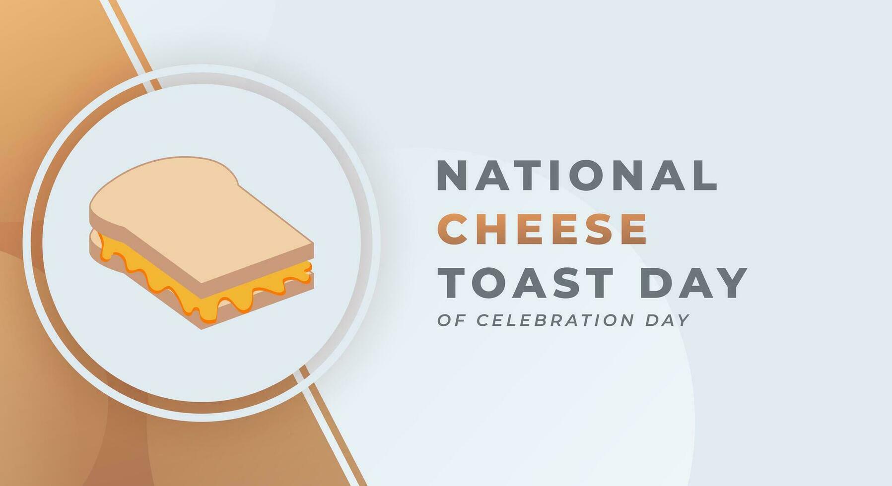 nationaal kaas geroosterd brood dag viering vector ontwerp illustratie voor achtergrond, poster, banier, reclame, groet kaart