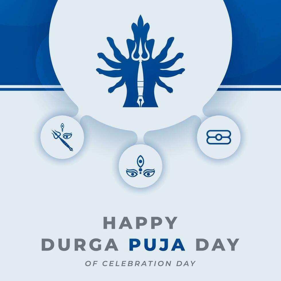 gelukkig durga puja dag viering vector ontwerp illustratie voor achtergrond, poster, banier, reclame, groet kaart