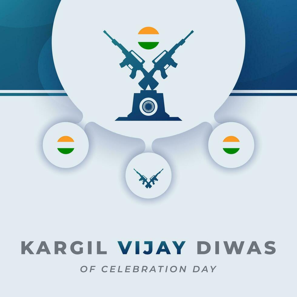 kargil vijay diwas viering vector ontwerp illustratie voor achtergrond, poster, banier, reclame, groet kaart