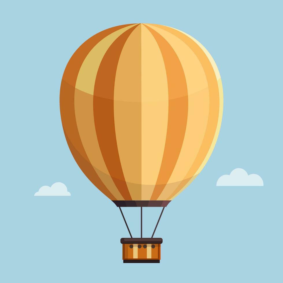 vlak heet lucht ballon vector illustratie