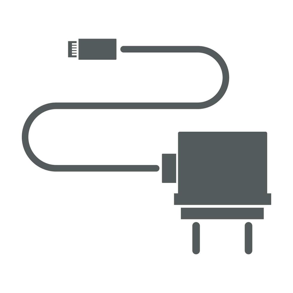 USB kabel icoon. telefoon oplader icoon. voorraad illustratie vector