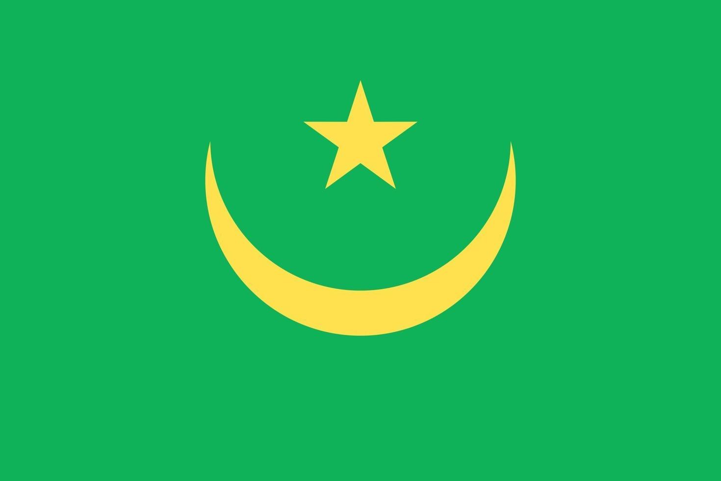 Mauritanië officieel vlag vector